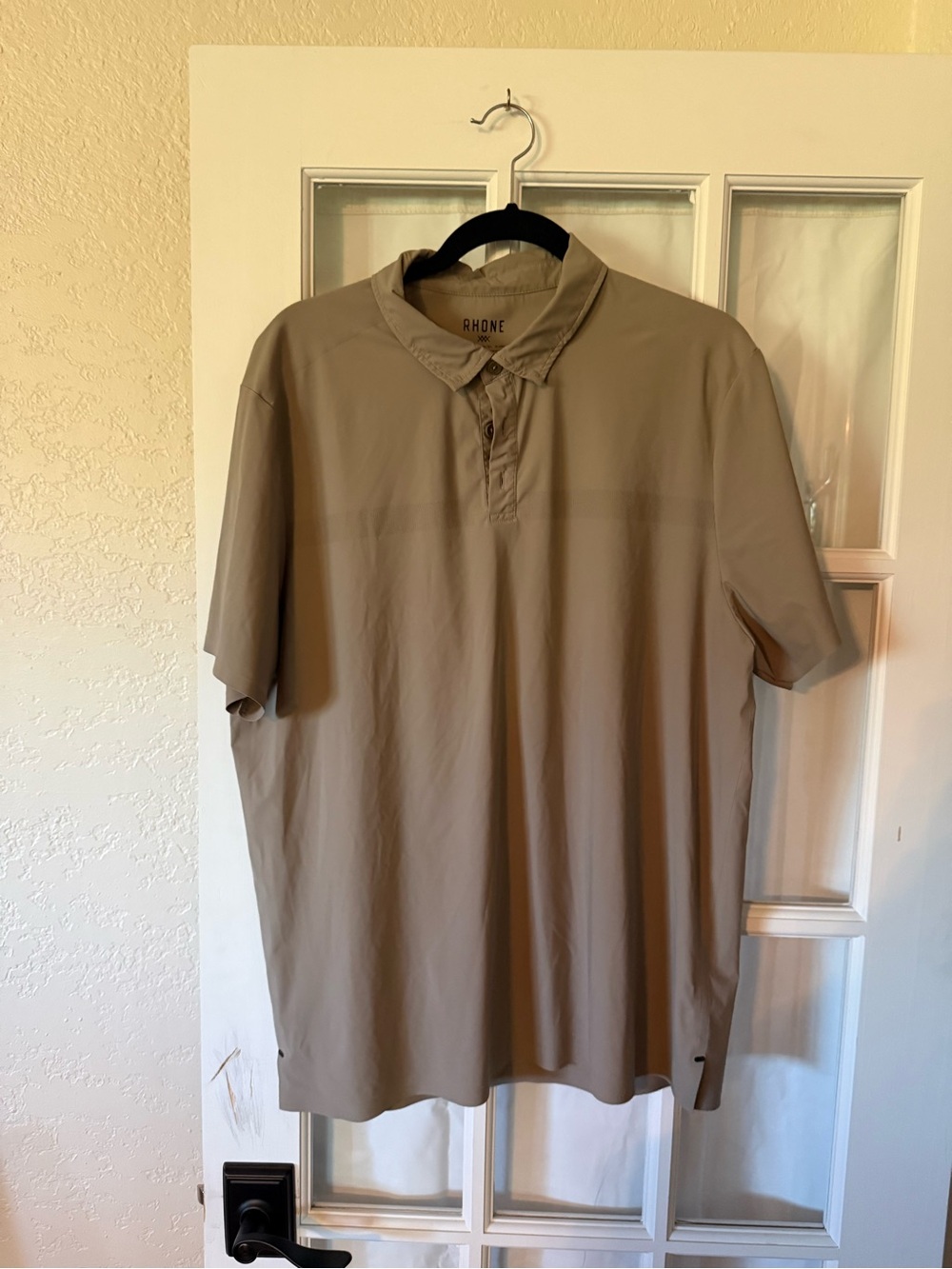 RHONE Men's Polo Shirt — Taupe/Beige